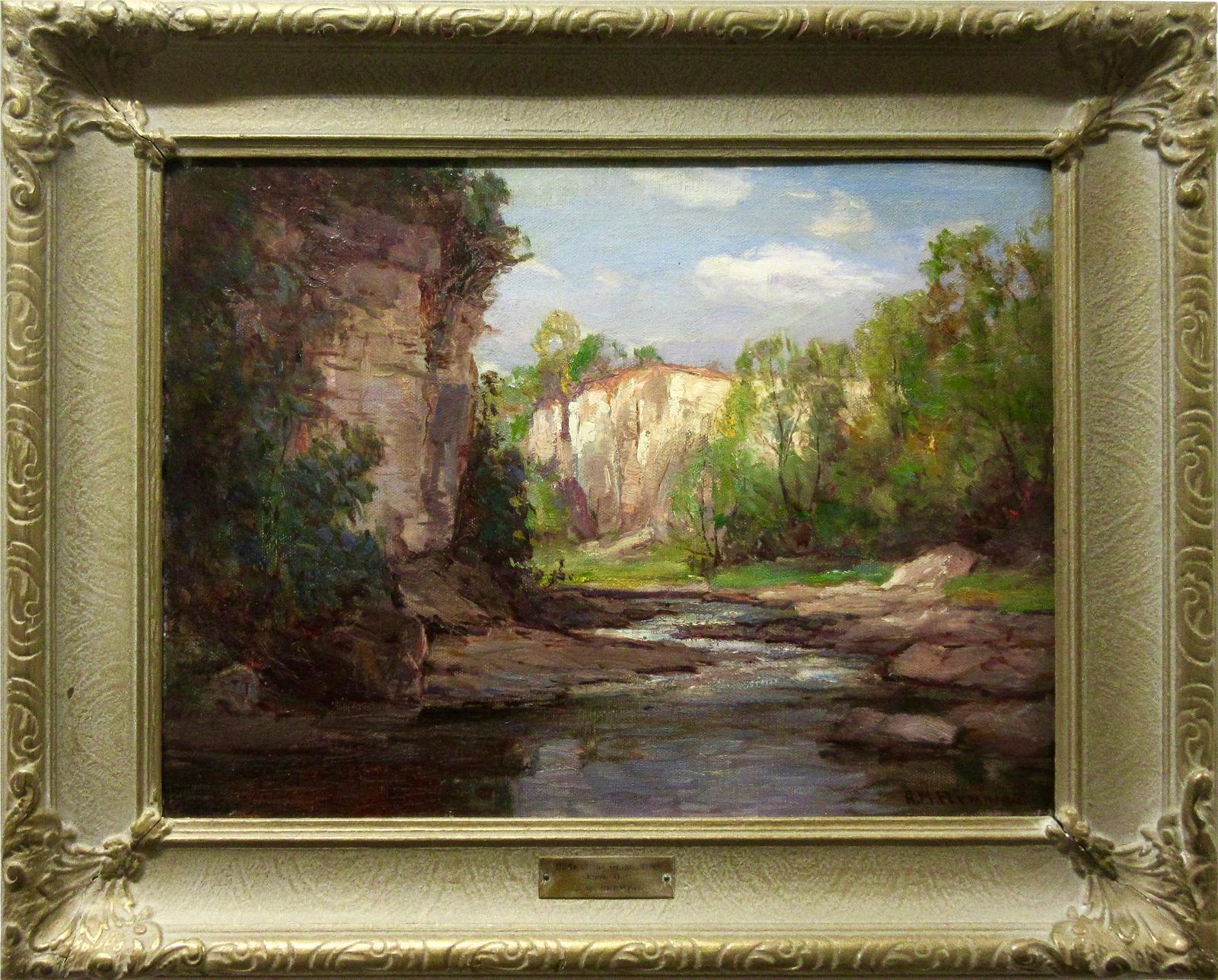 Alexander M. Fleming (1878-1929) - Cliffs Of The Grand River (Elora, Ont.)