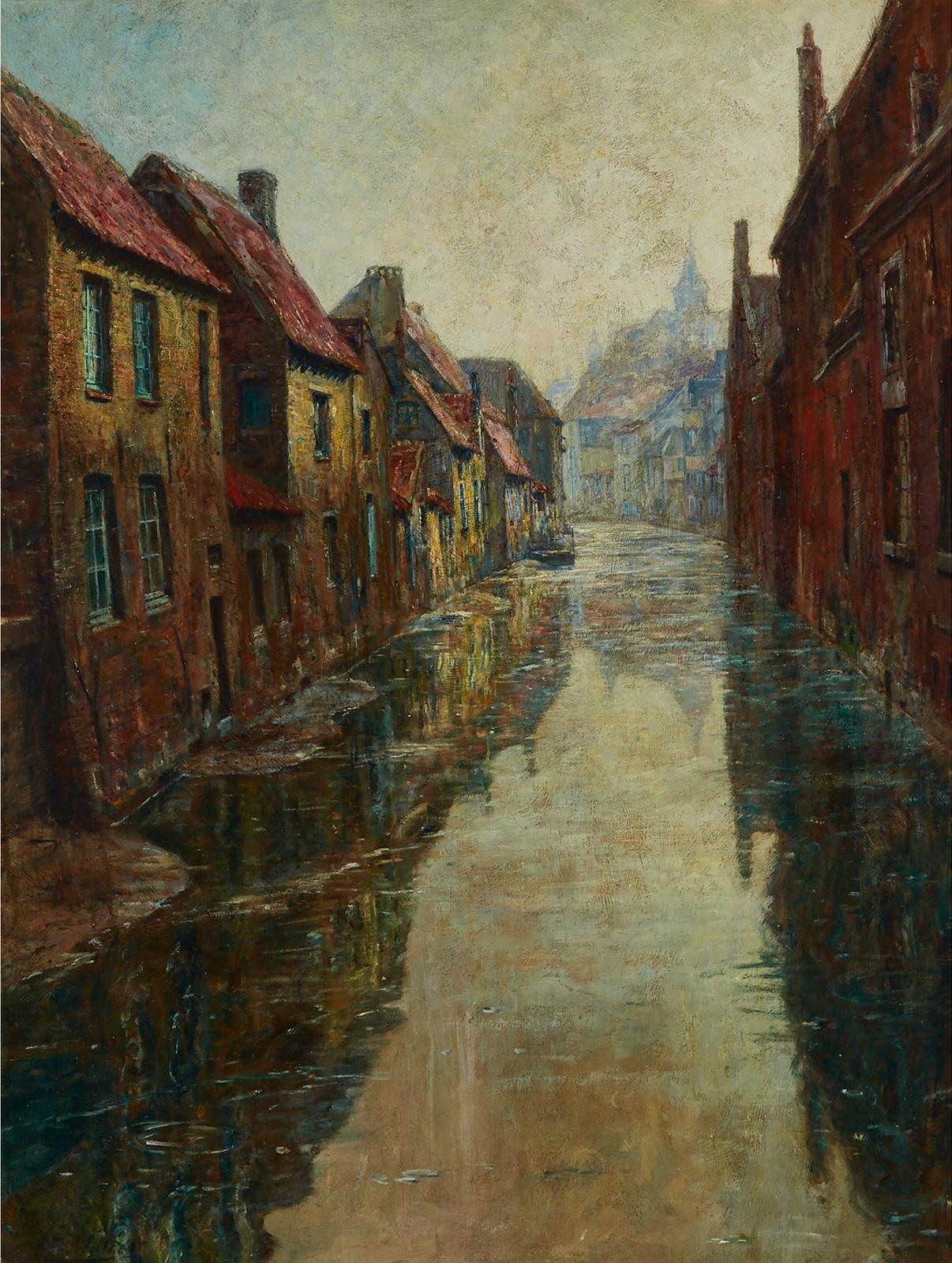 Ferdinand Willaert (1861-1938) - Quiet Reflections, Ghent