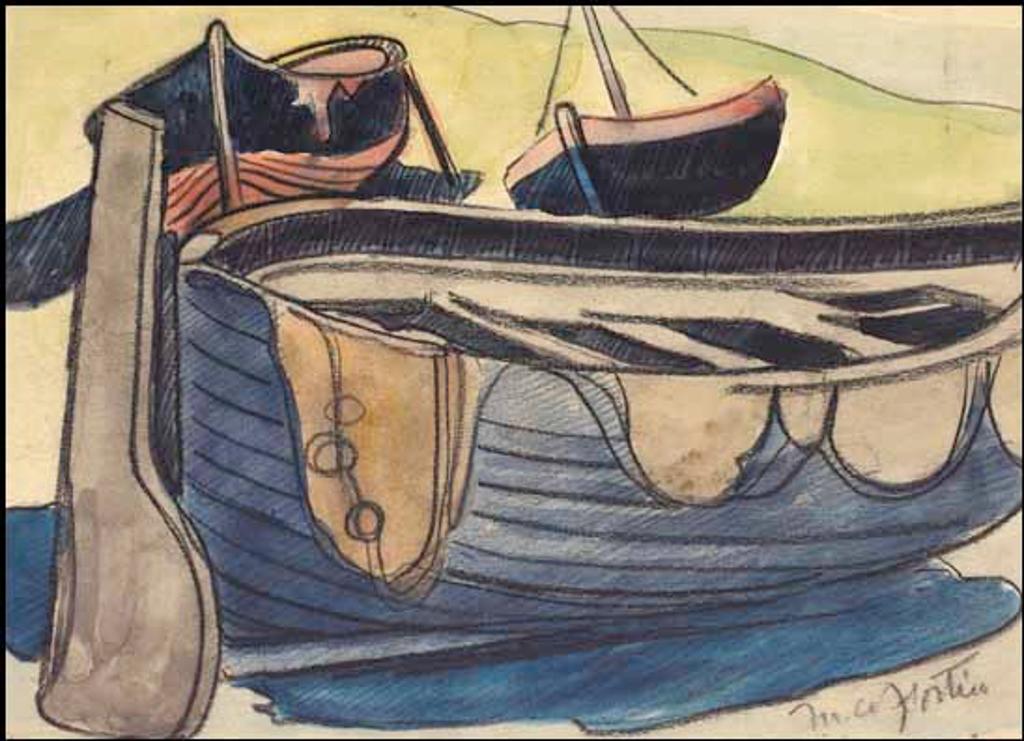 Marc-Aurèle Fortin (1888-1970) - Barques à Gaspé