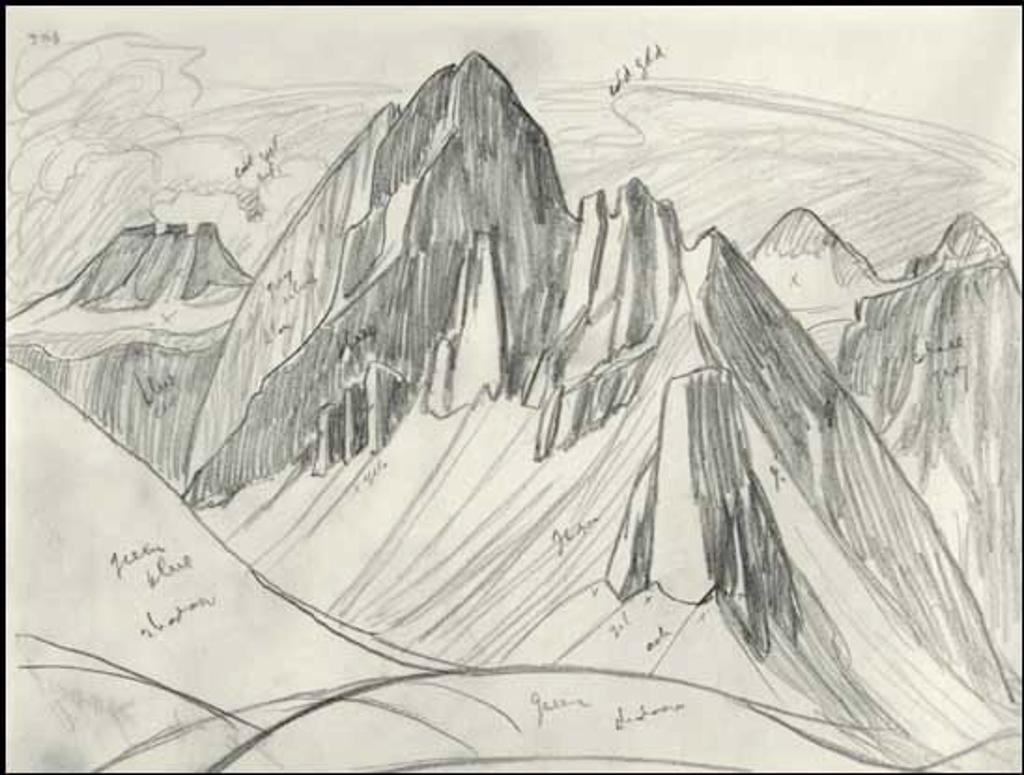 Lawren Stewart Harris (1885-1970) - Rocky Mountain Drawing 9 - 35