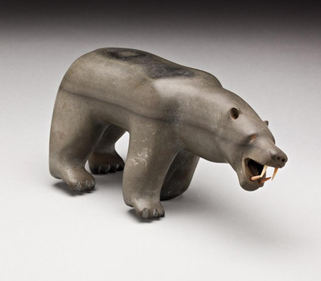 Henry Napartuk (1932-1985) - Snarling polar bear