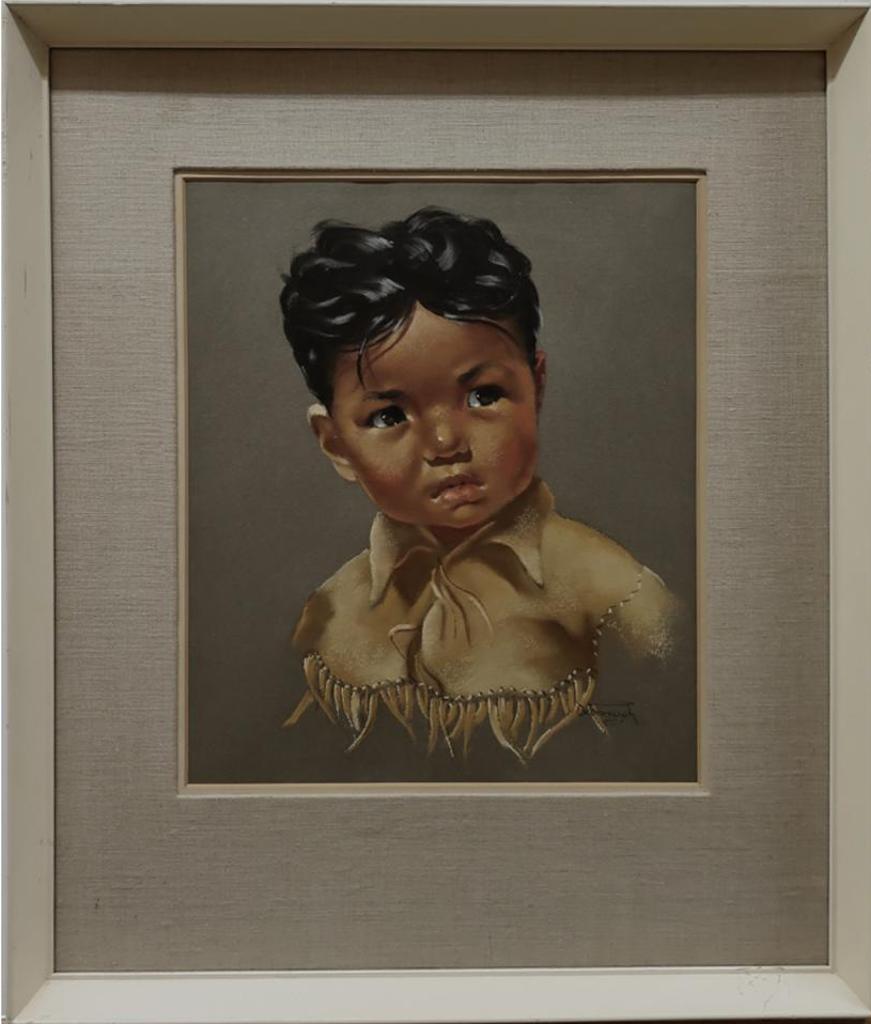 Dorothy Marie Oxborough (1922-2014) - Portrait Of A Young Indigenous Boy