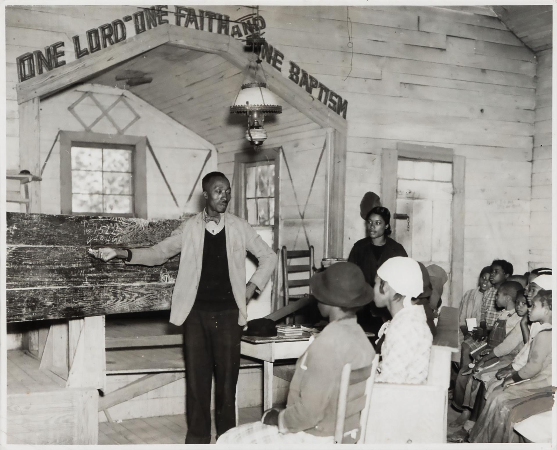 Arthur Rothstein - Conducting School In The Church, Gees Bend, Alabama, 1937