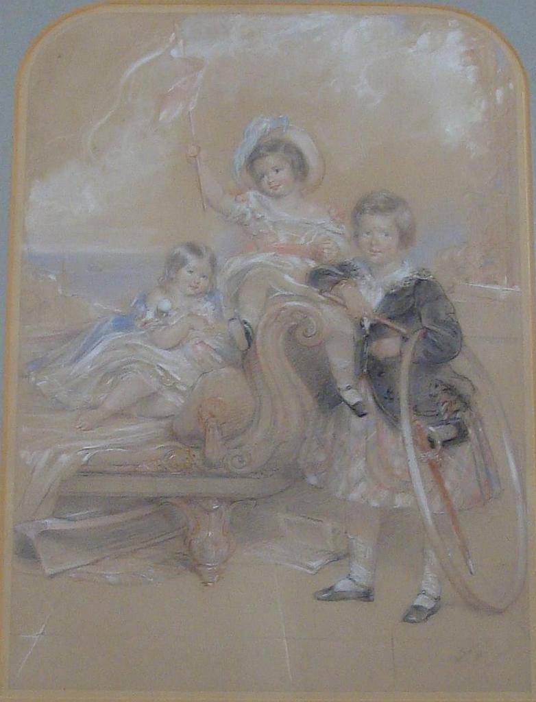John Hayter (1800-1891) - Portrait of Three Children
