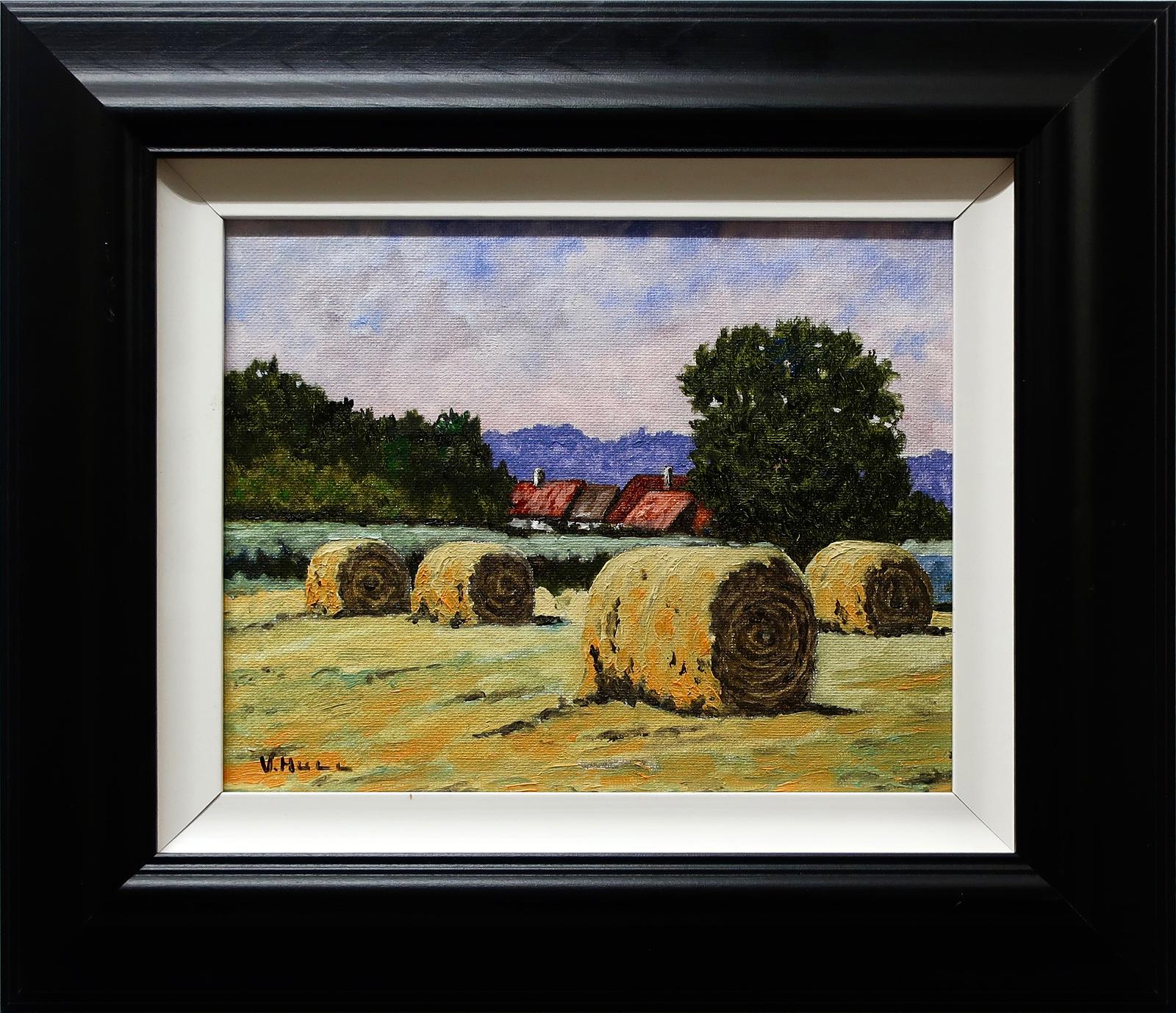 Vance F. Hull (1944) - Hay Bales In Field