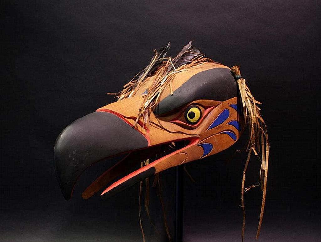 Rocky LaRock - a carved and polychromed Eagle mask