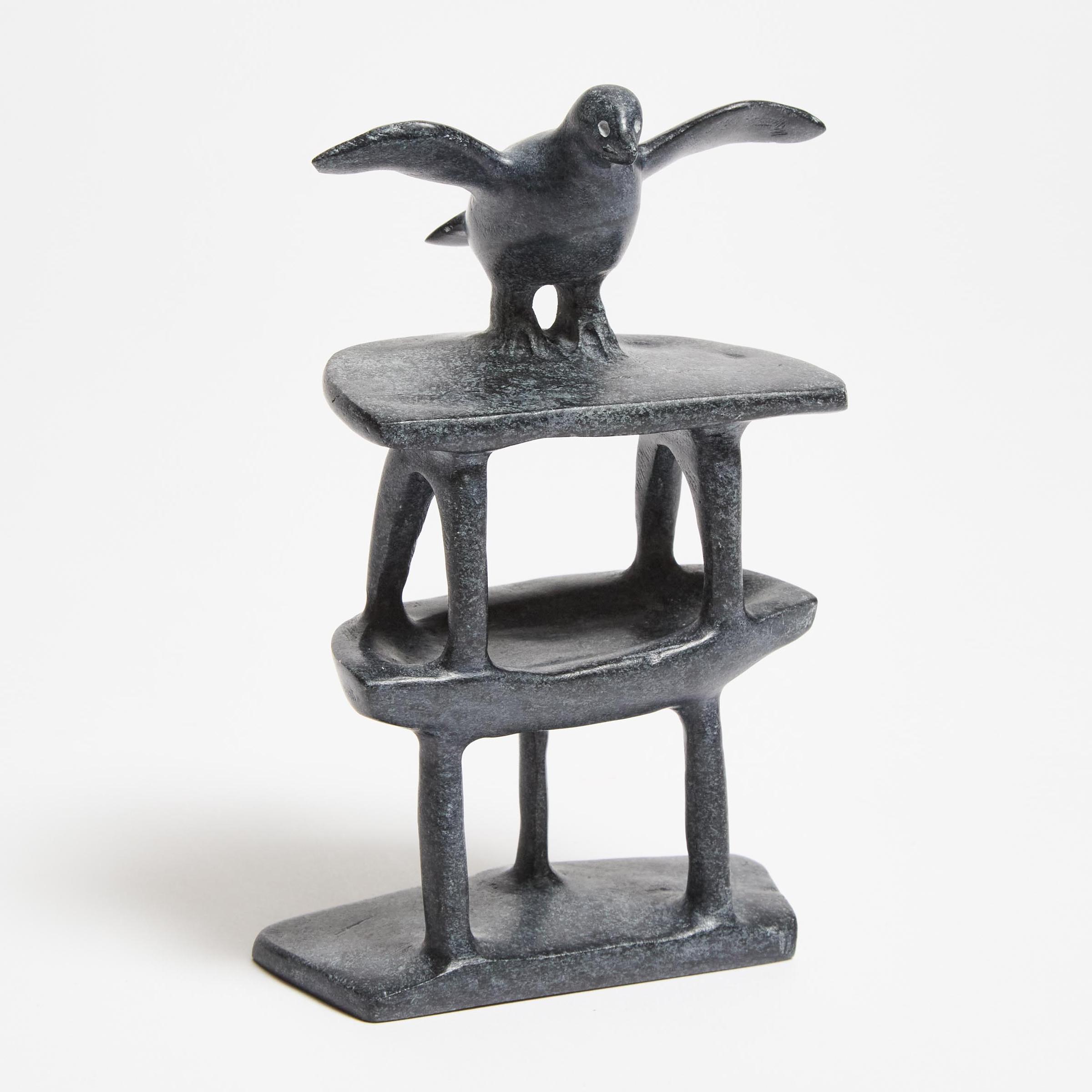 Jacob Peterloosie (1930) - Raven Atop Qulliq, Ca. 2005