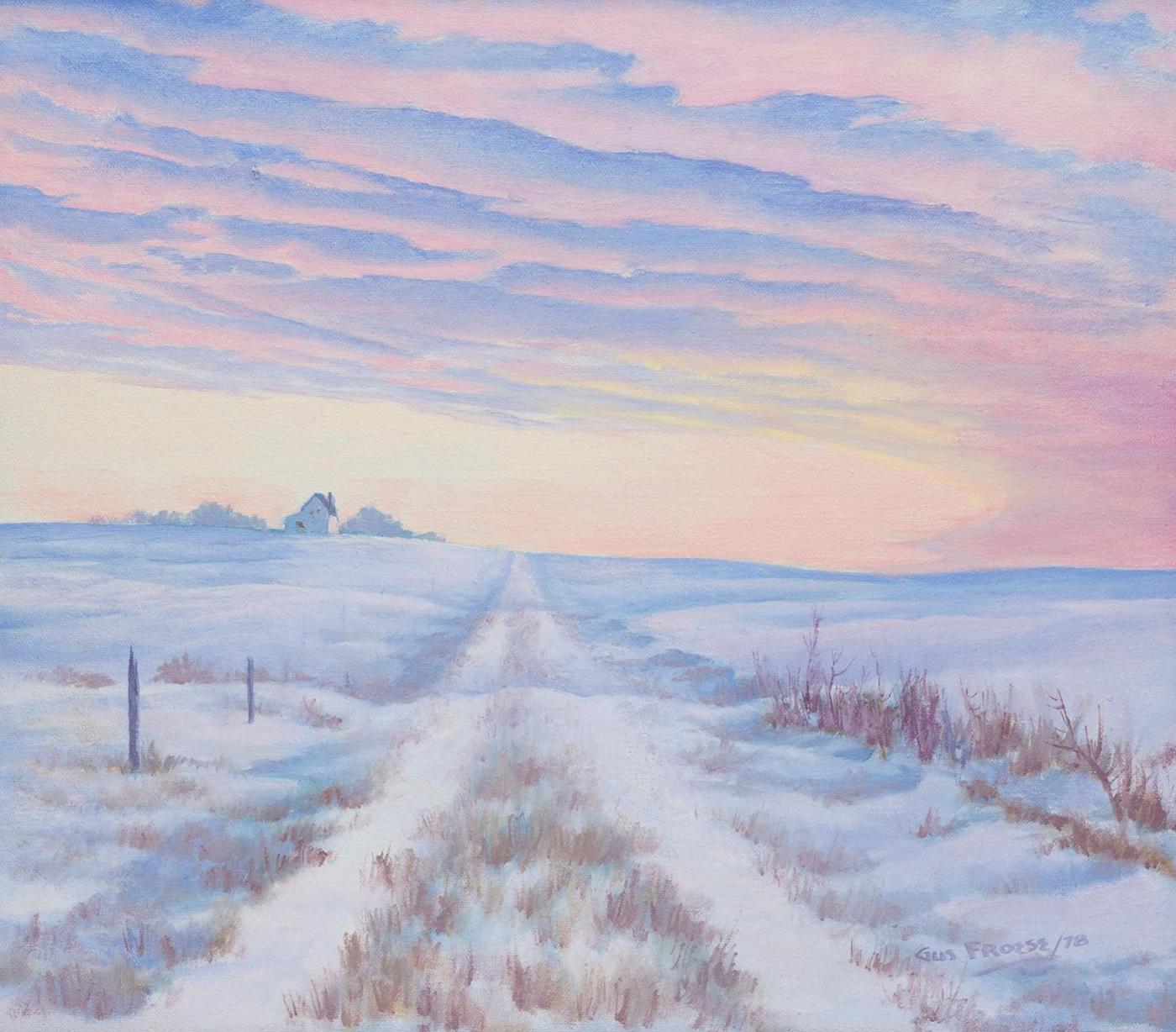 Gus Froese (1929-2017) - Winter Sunset