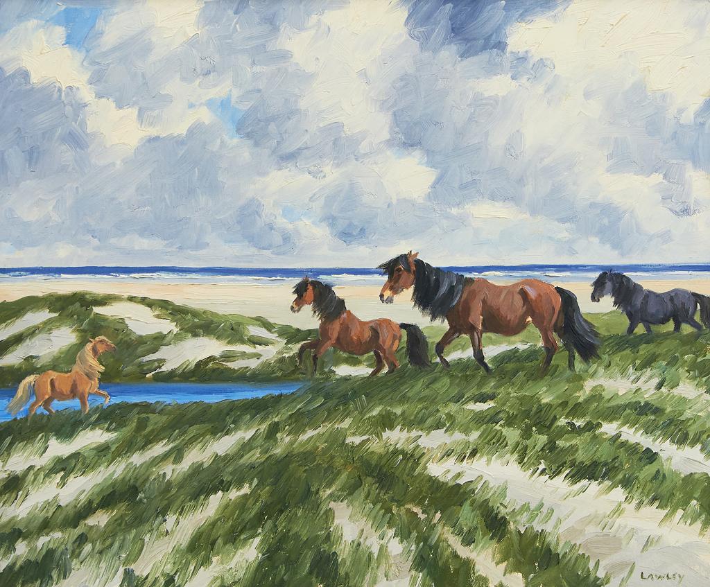 John Douglas Lawley (1906-1971) - Ponies of the Sable Island