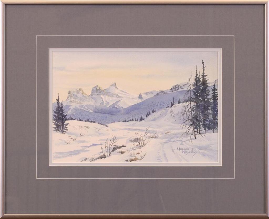 Marilyn Kinsella - Untitled, View of Three Sisters from the Ski Trails