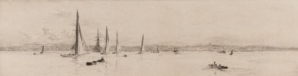 William Lionel Wyllie (1851-1931) - Yachts in the Solent off Ryde