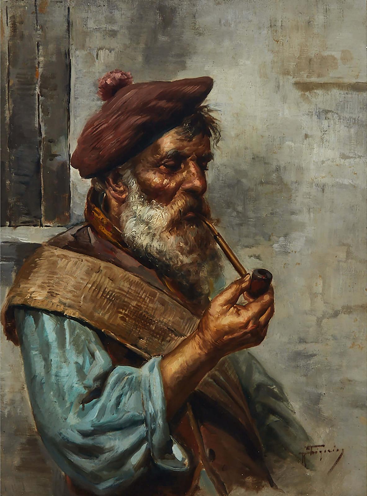 Raffaele Frigerio (1875-1948) - Old Fisherman