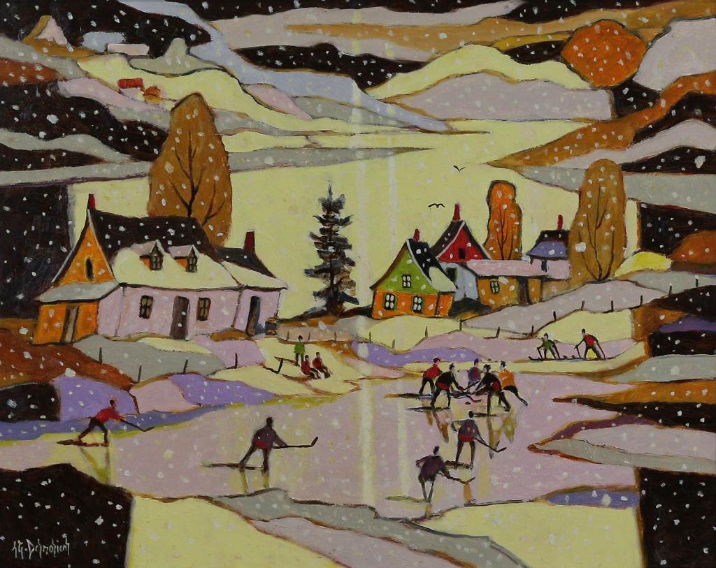 Jean-Guy Desrosiers (1934) - Neige Et Jeux Dun 7 Mars (Charlevoix)