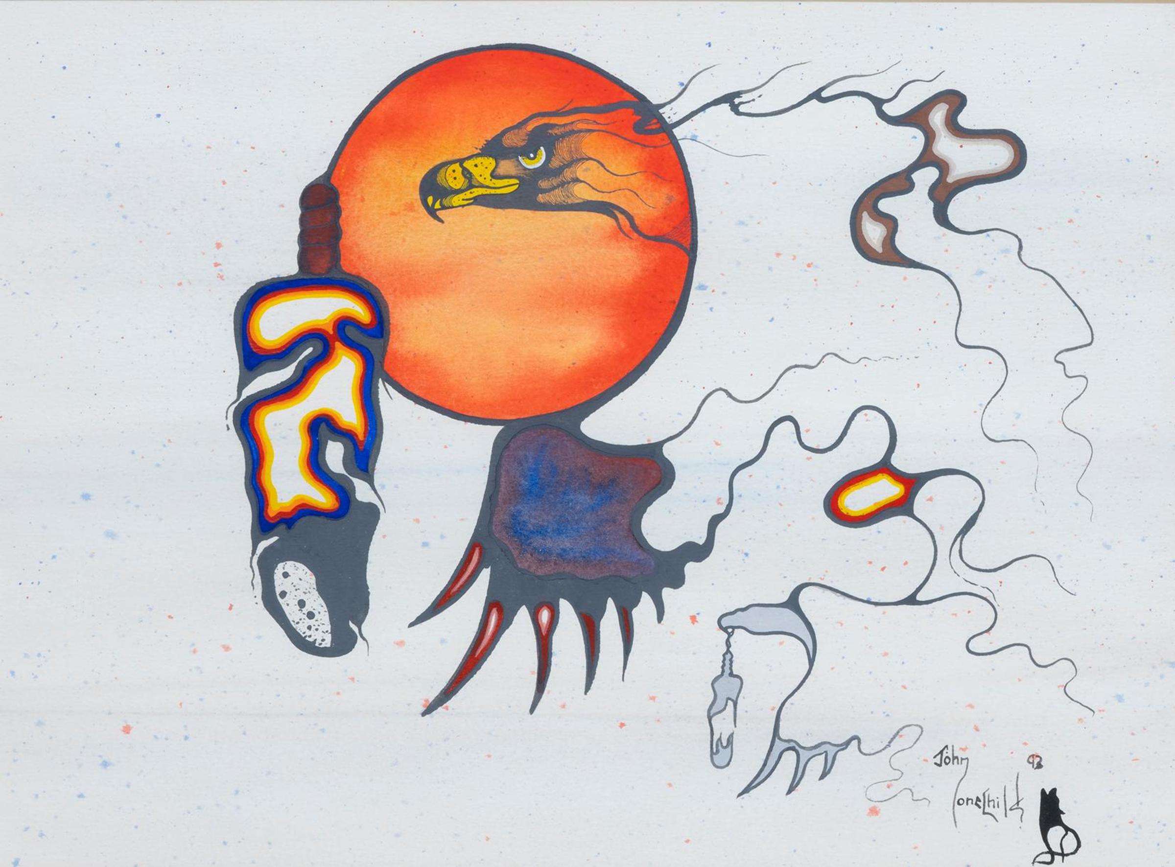 John Lonechild (1962-2020) - Eagle, Sun and Feather