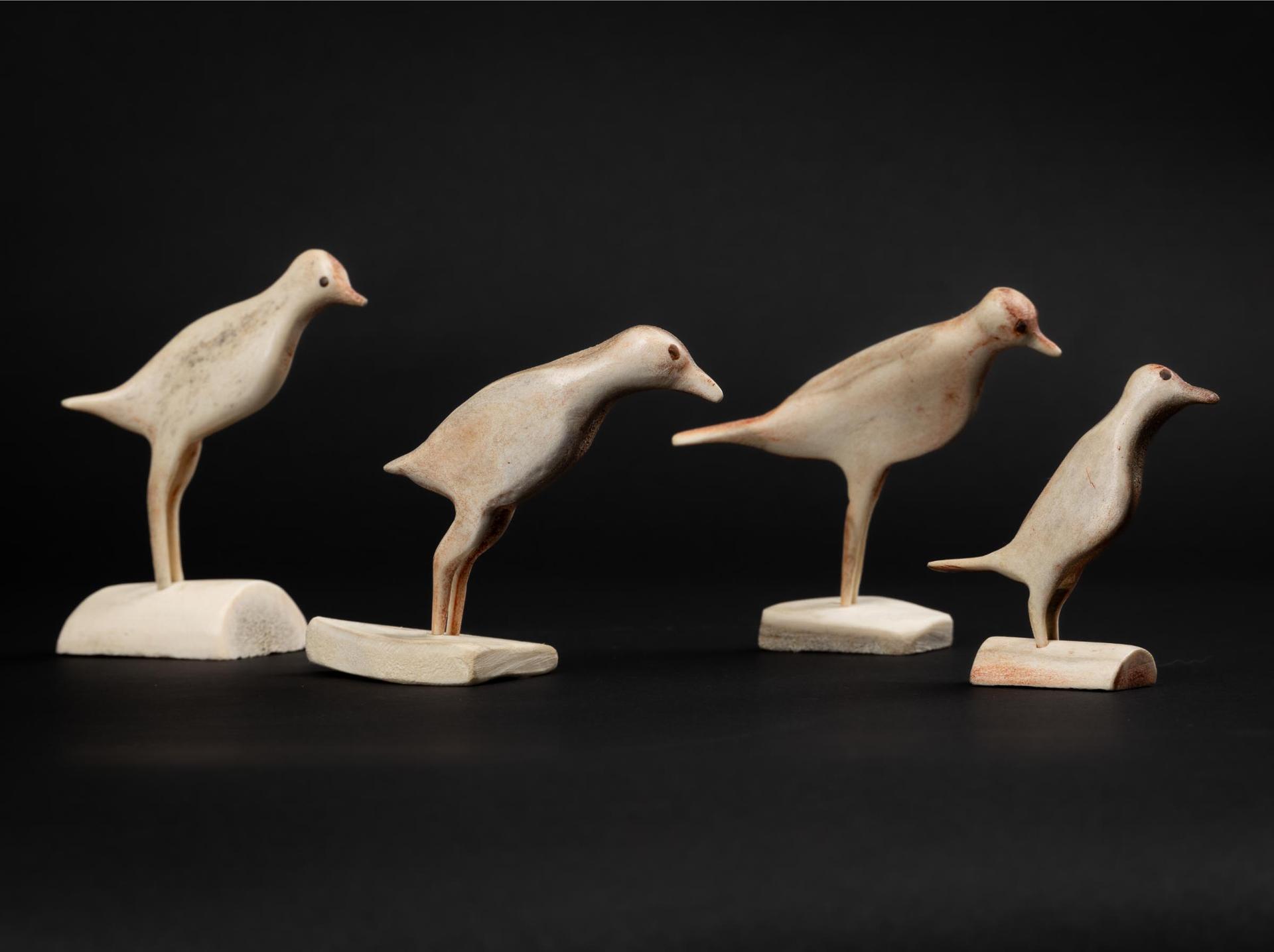 Luke and William Kanak Iksiktaaryuk (1909-1977) - A Group Of Four Antler Birds