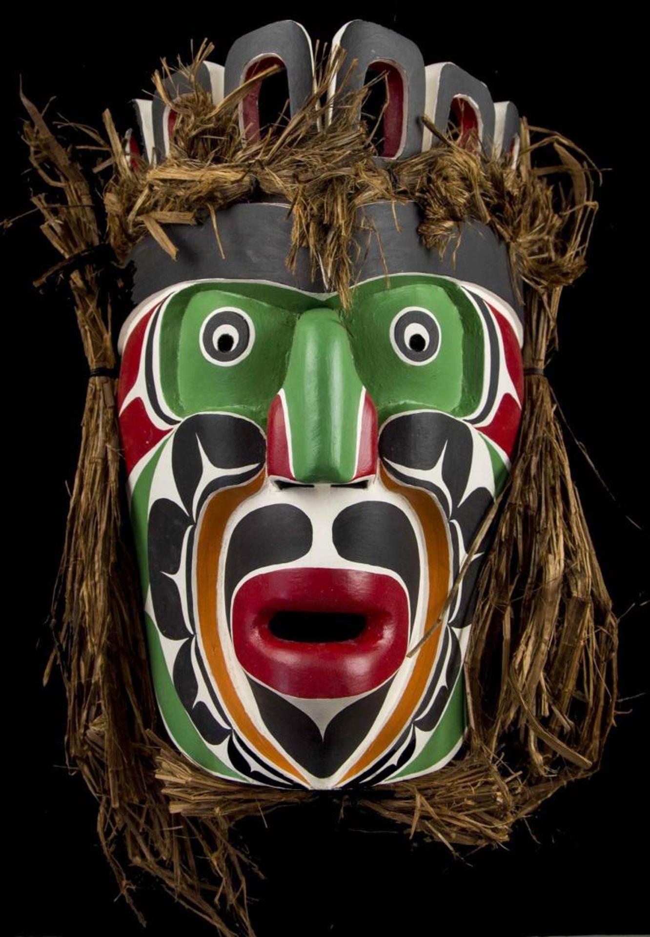 Ray Scow - a carved and polychromed Komakowa mask