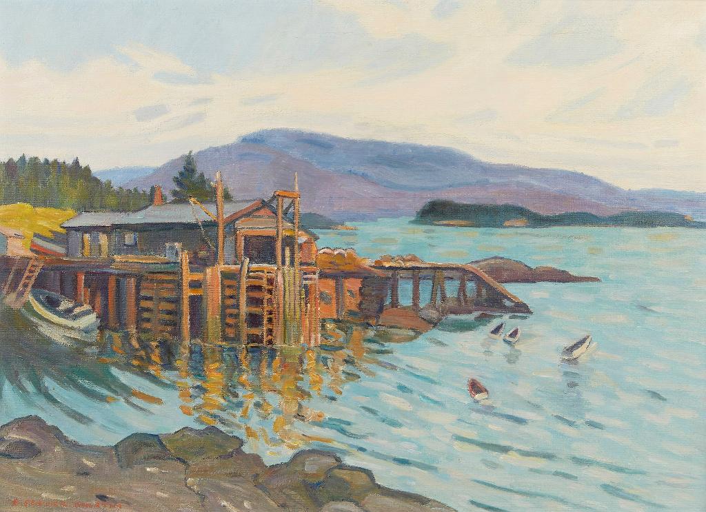 Bernice Fenwick Martin (1902-1999) - Maine Coastal Fishing Cove