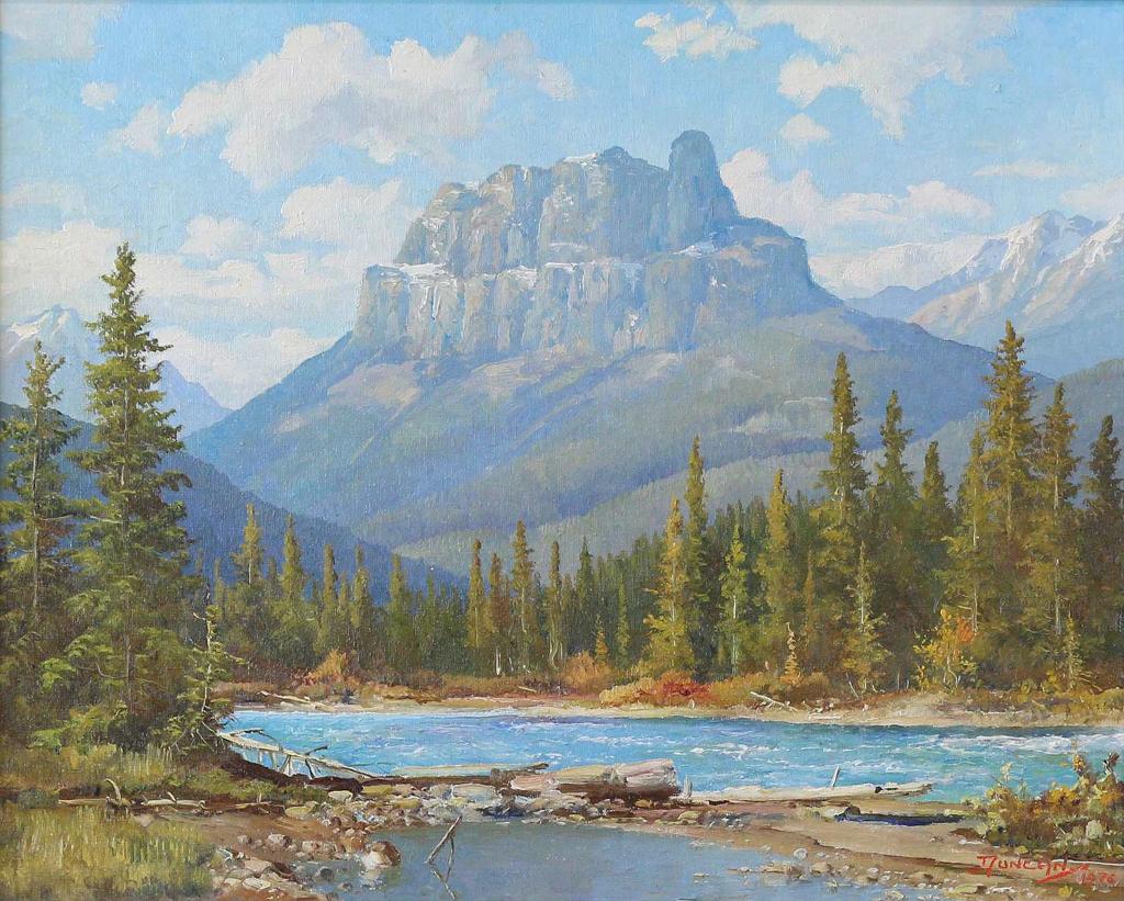 Duncan Mackinnon Crockford (1922-1991) - Castle Mountain And Bow River, Alta; 1976