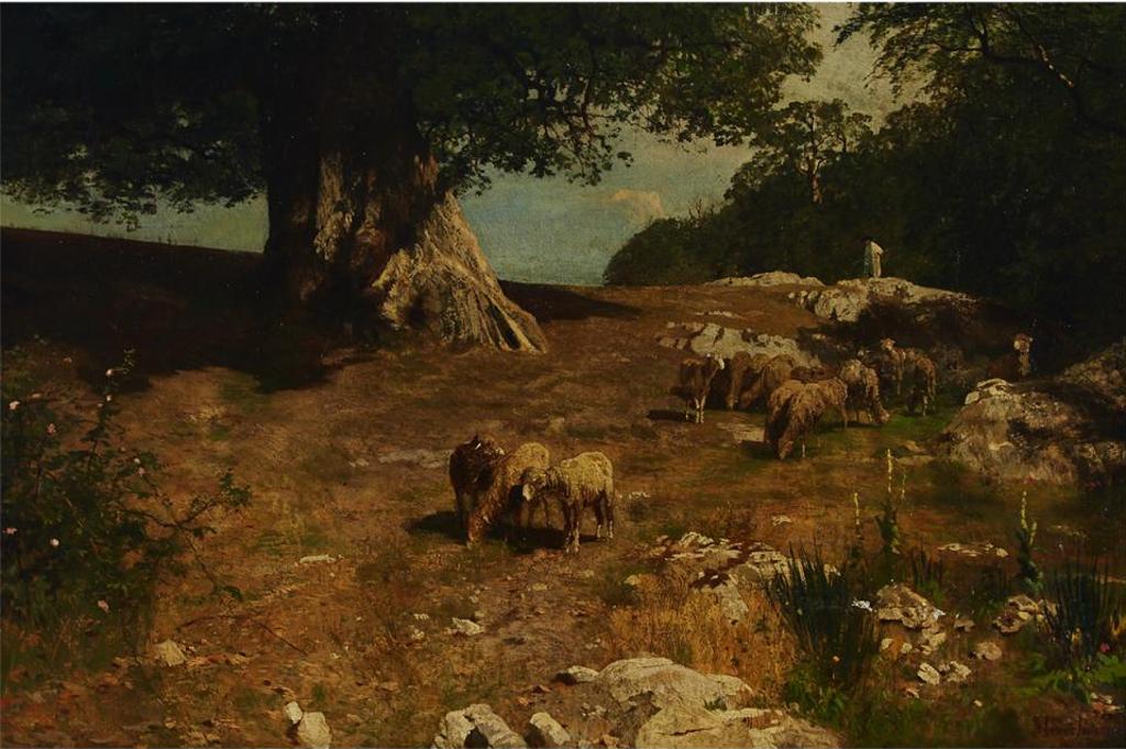 Robert Gustav Meyerheim (1847-1920) - Shepherd And Flock