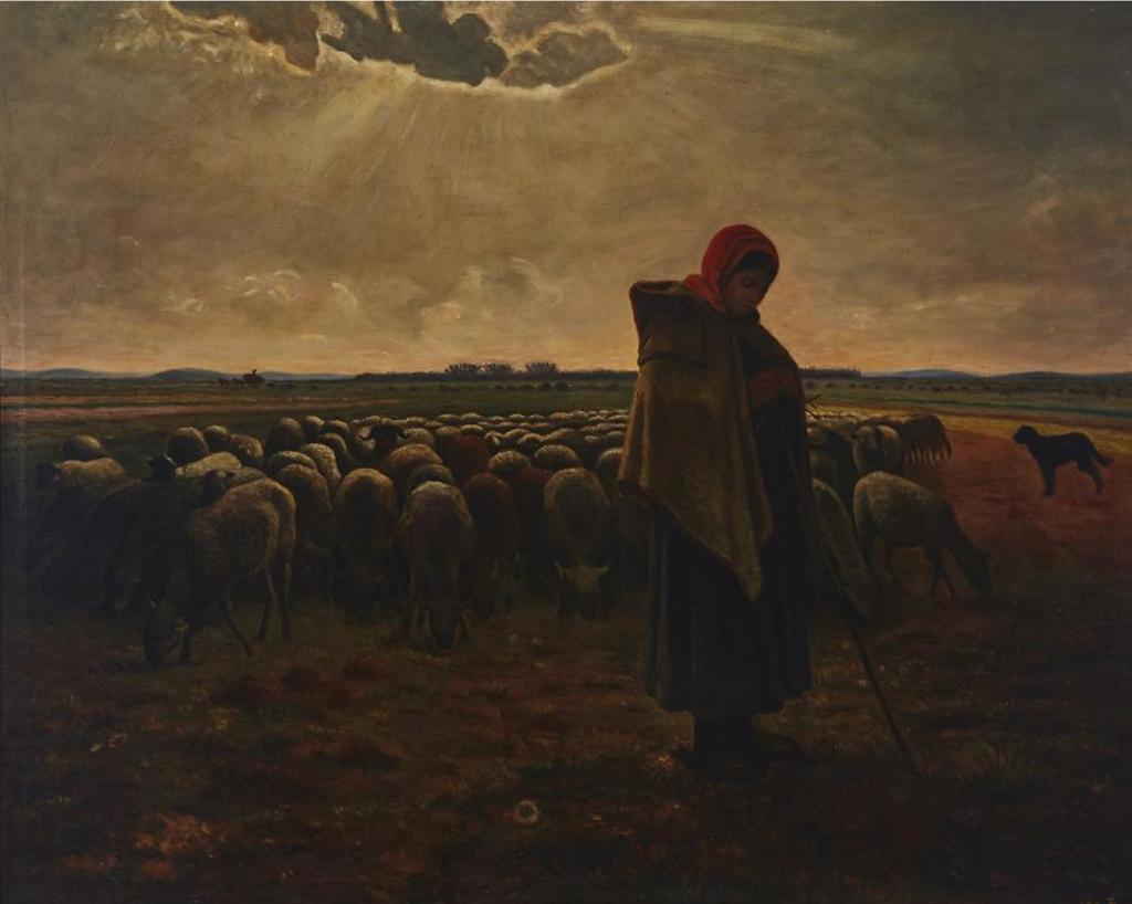 Vaclav Brozik (1851-1901) - Young Herder With Sheep, 1877
