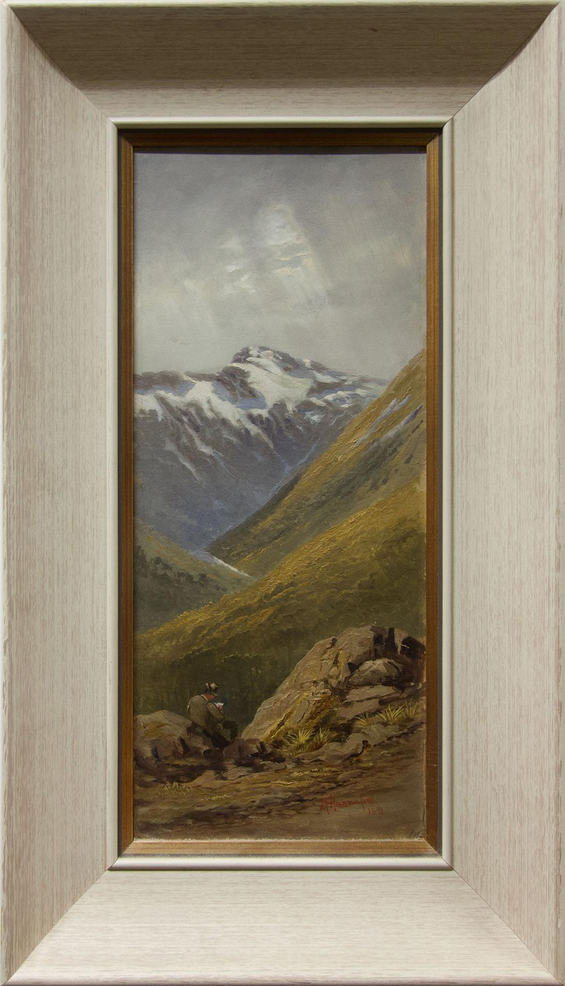 Michael Hannaford (1832-1891) - Untitled (Artist Sketching The Rockies)