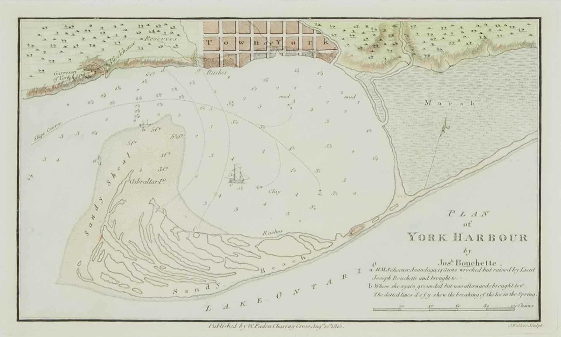 Lt.-Col. Joseph Bouchette (1774-1841) - Plan Of York Harbour, 1815
