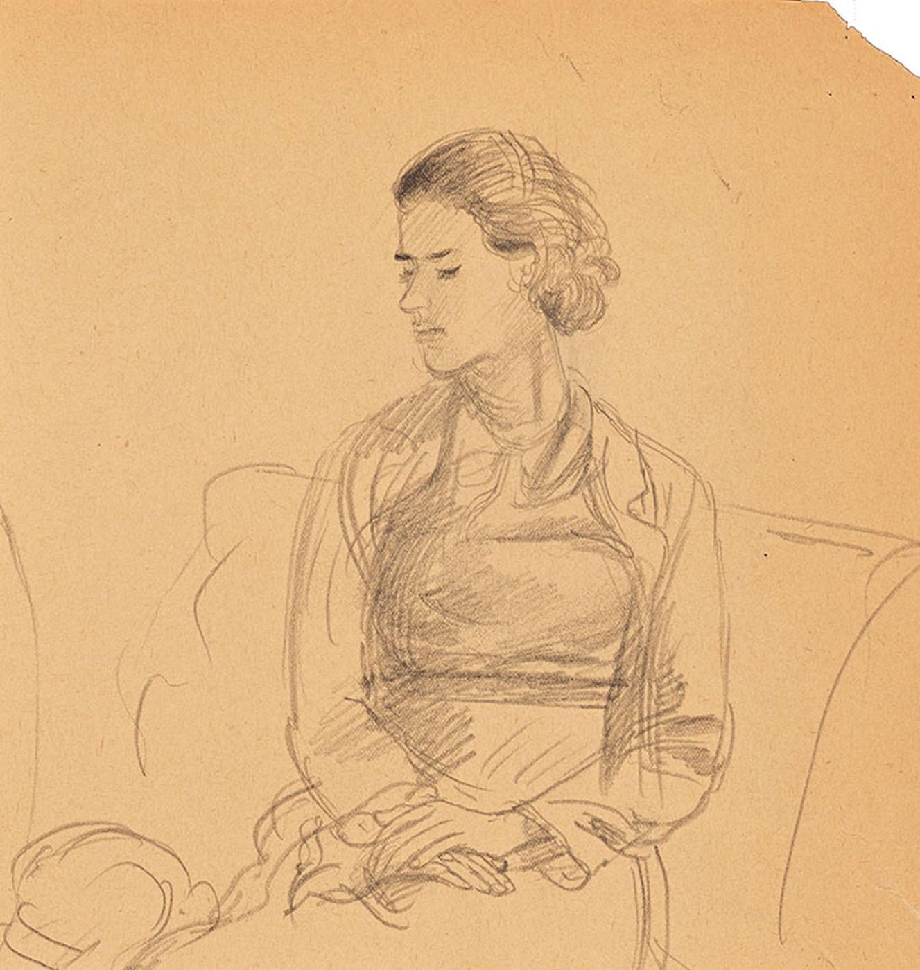 Edward John (E. J.) Hughes (1913-2007) - Portrait of Fern