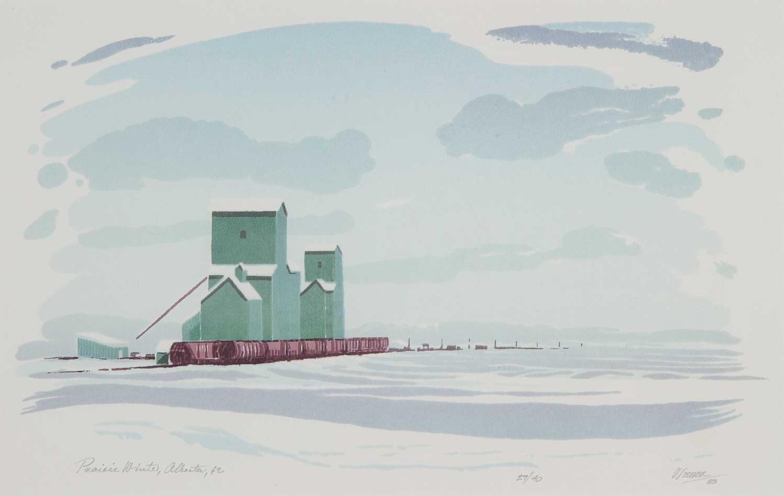 George Weber (1907-2002) - Prairie Winter, Alberta 2  #27/40