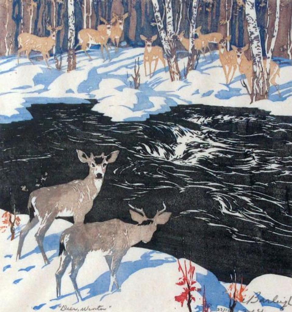 Barbara Harvey Leighton (1911-1986) - Deer, Winter