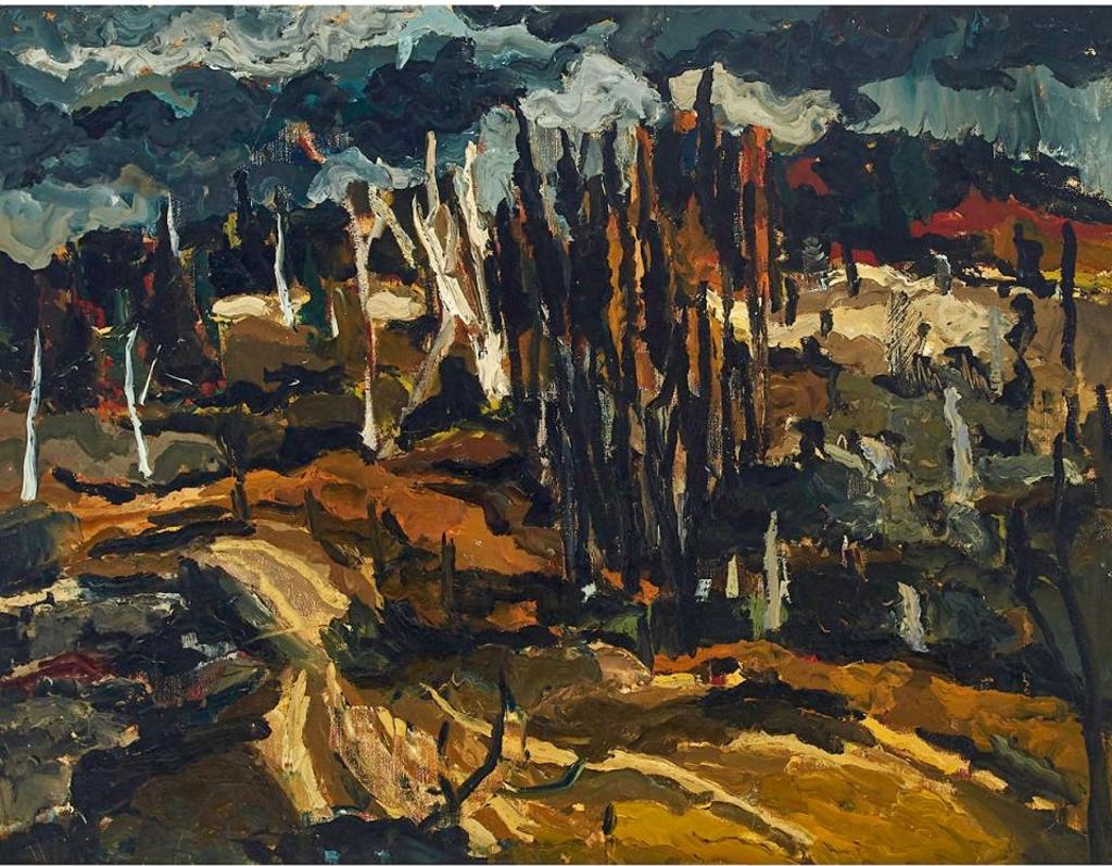 Suzanne Bergeron (1930-1998) - Paysage L'automne (Matapedia)