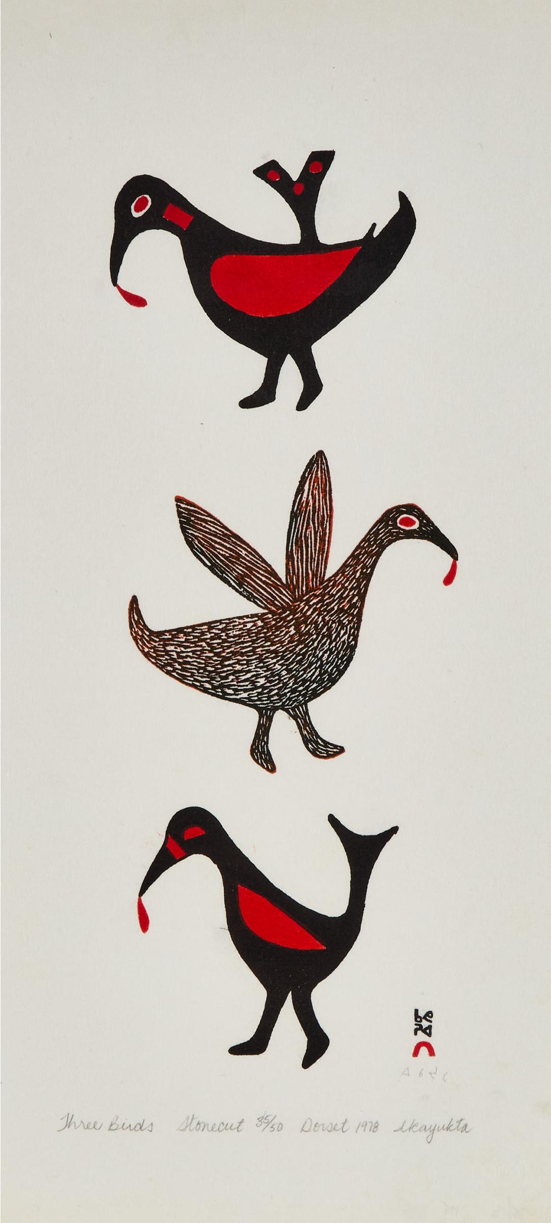 Ikayukta Tunnillie (1911-1980) - Three Birds, 1978