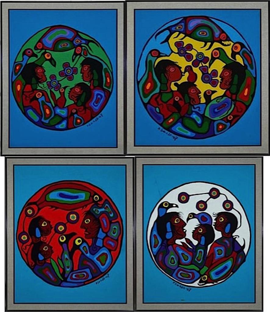Norval H. Morrisseau (1931-2007) - Children Of Mother Earth (Winter, Spring, Summer And Fall)