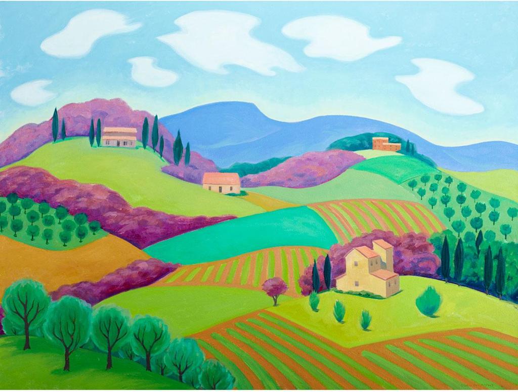 Doris Jean McCarthy (1910-2010) - A Valley Near Sarteano