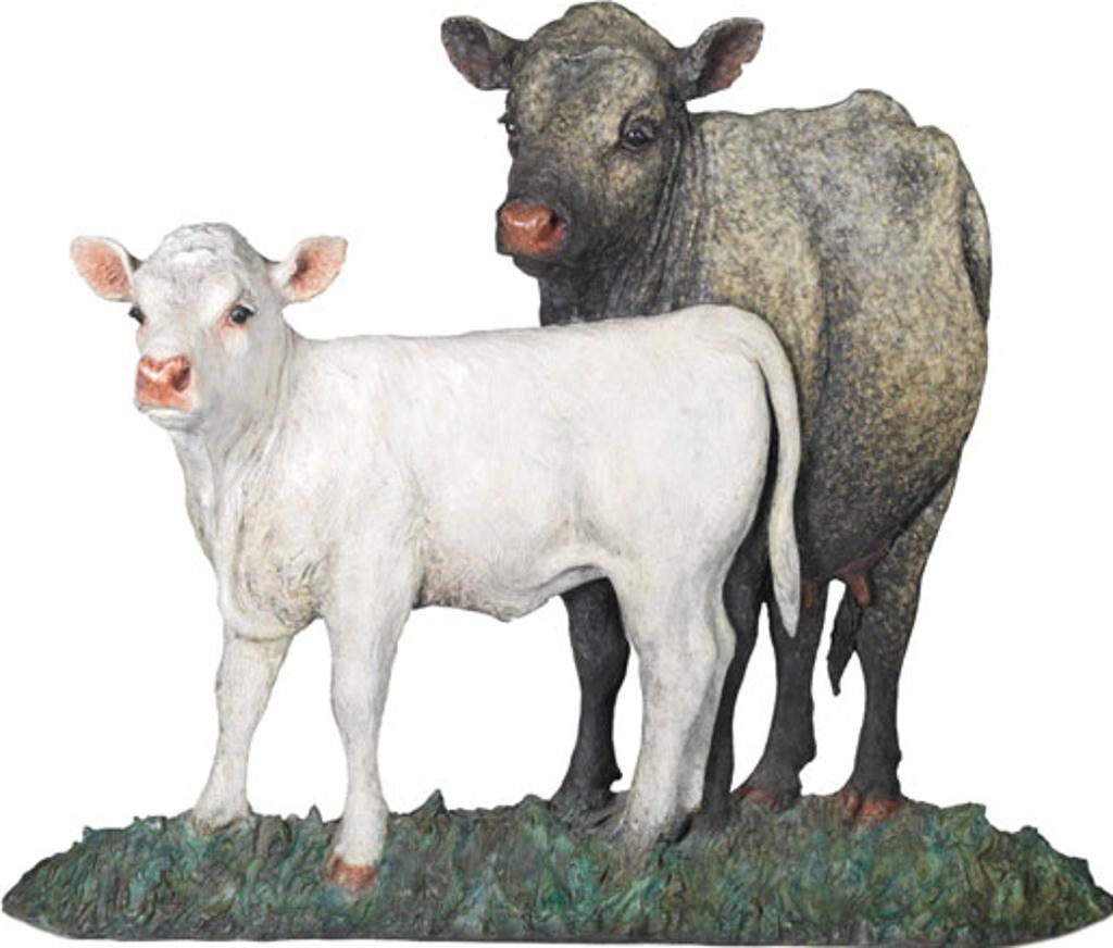 Joseph Hector Yvonne (Joe) Fafard (1942-2019) - White Calf with Cow