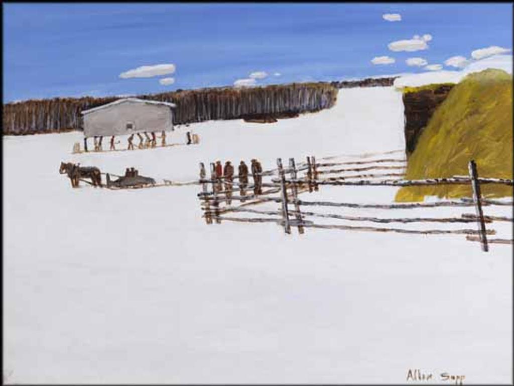 Allen Fredrick Sapp (1929-2015) - Haystack Inside Wood Fence