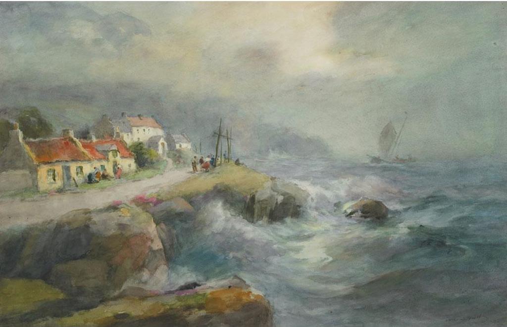 William St. Thomas Smith (1862-1947) - Village On A Rocky Shore