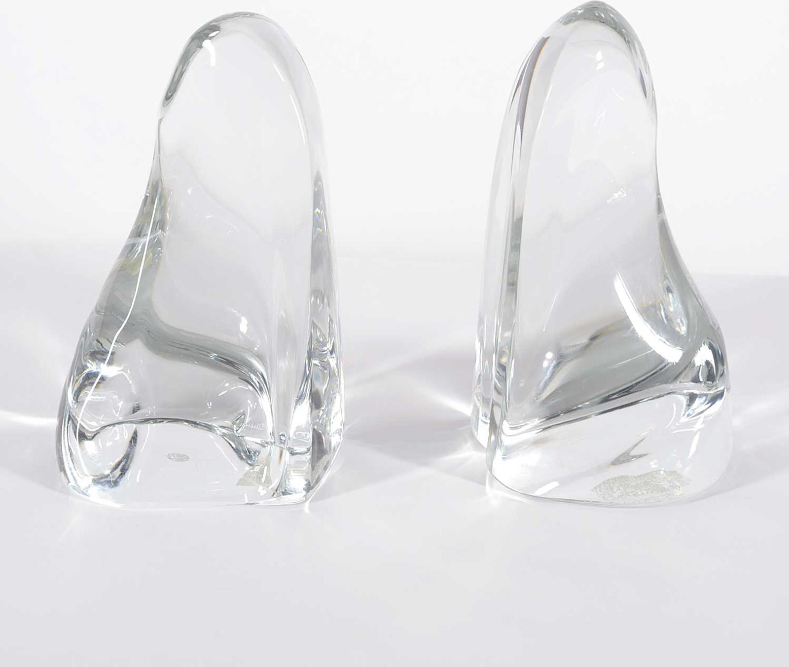 Glass School - Lot of Two Shapely Bookends