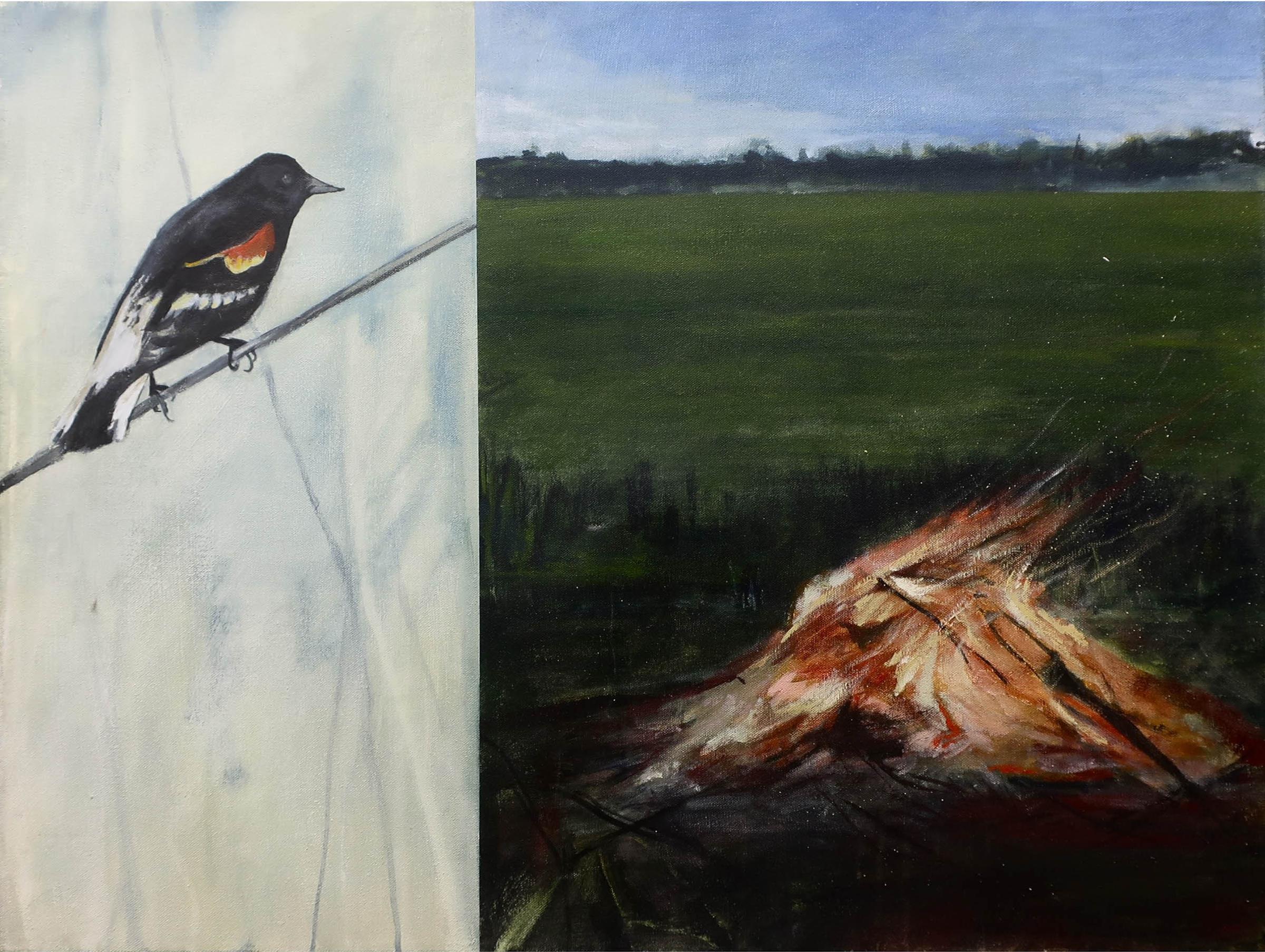 David Hannan - Untitled (Bird And Bonfire)