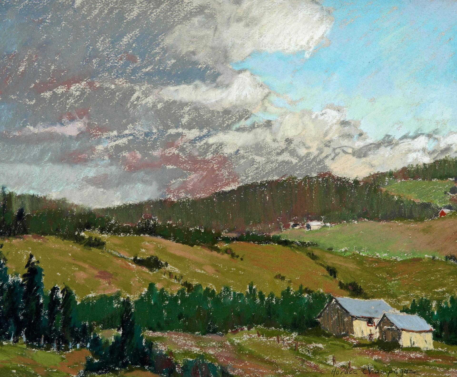 Horace Champagne (1937) - Towering Clouds, Cap à L'aigle, Québec