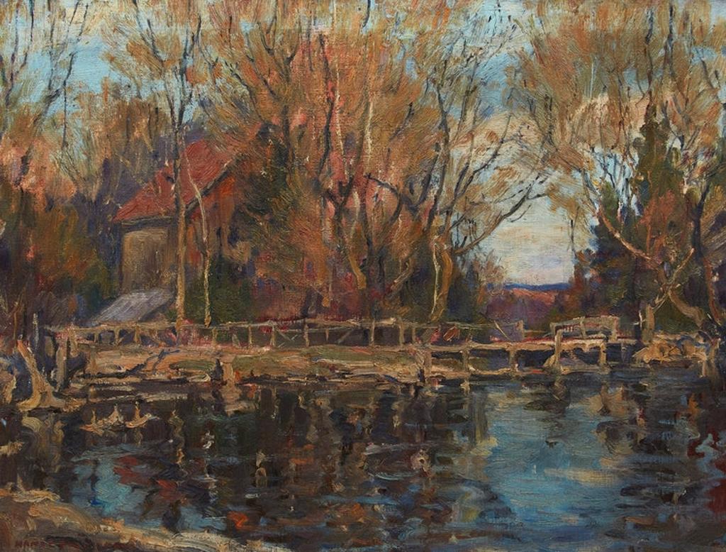 Manly Edward MacDonald (1889-1971) - The Silent Pool - Old Mill on Severn