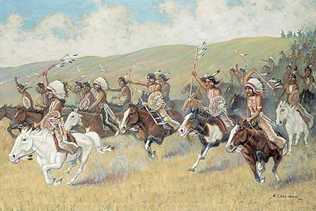 Matt Lindstrom (1890-1975) - Untitled - The Charge