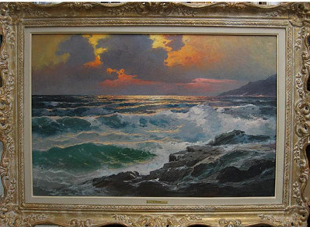 Alexander Dzigurski (1911-1995) - Seascape At Sunset