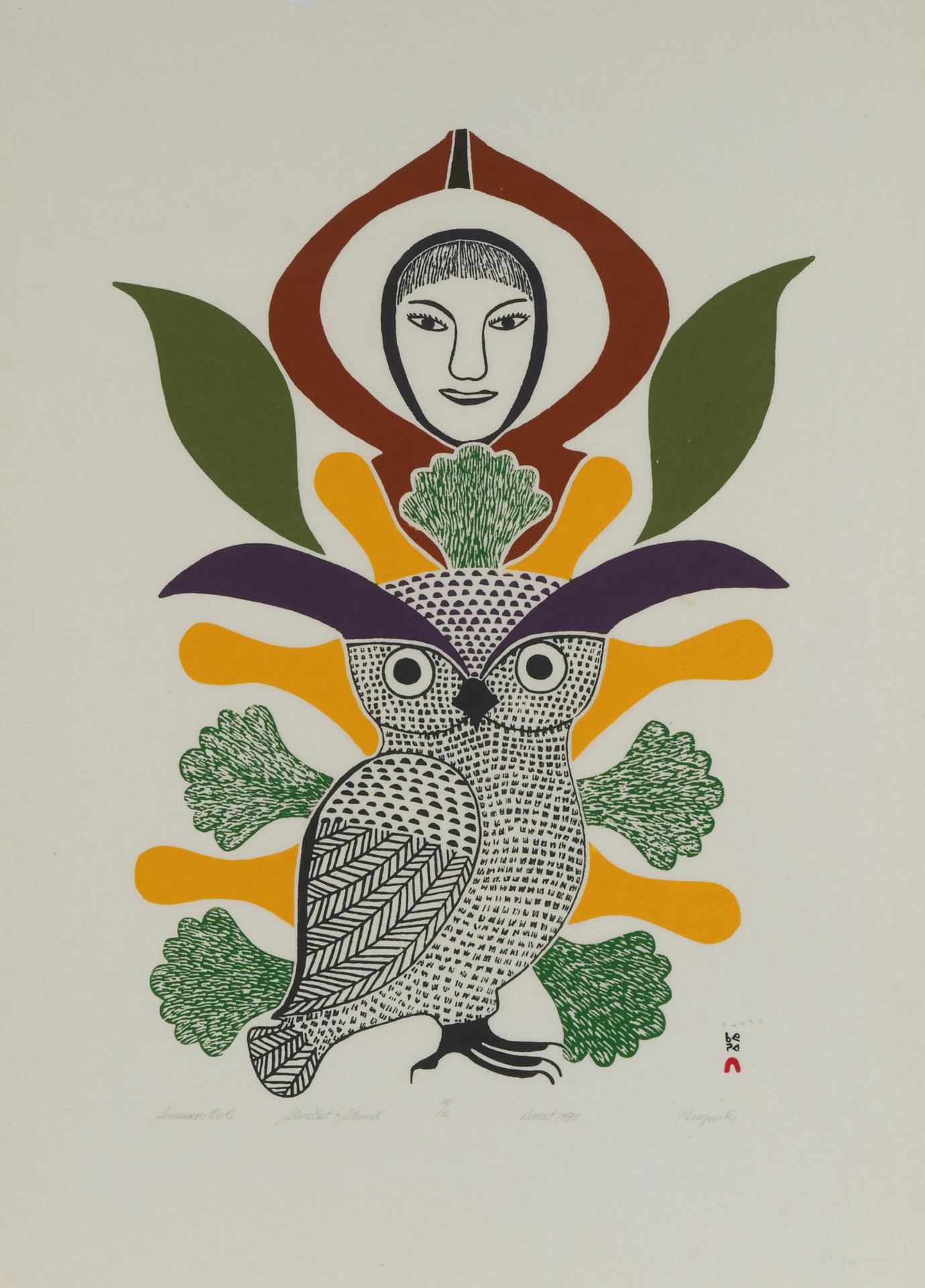 KENOJUAK ASHEVAK - Summer Owl