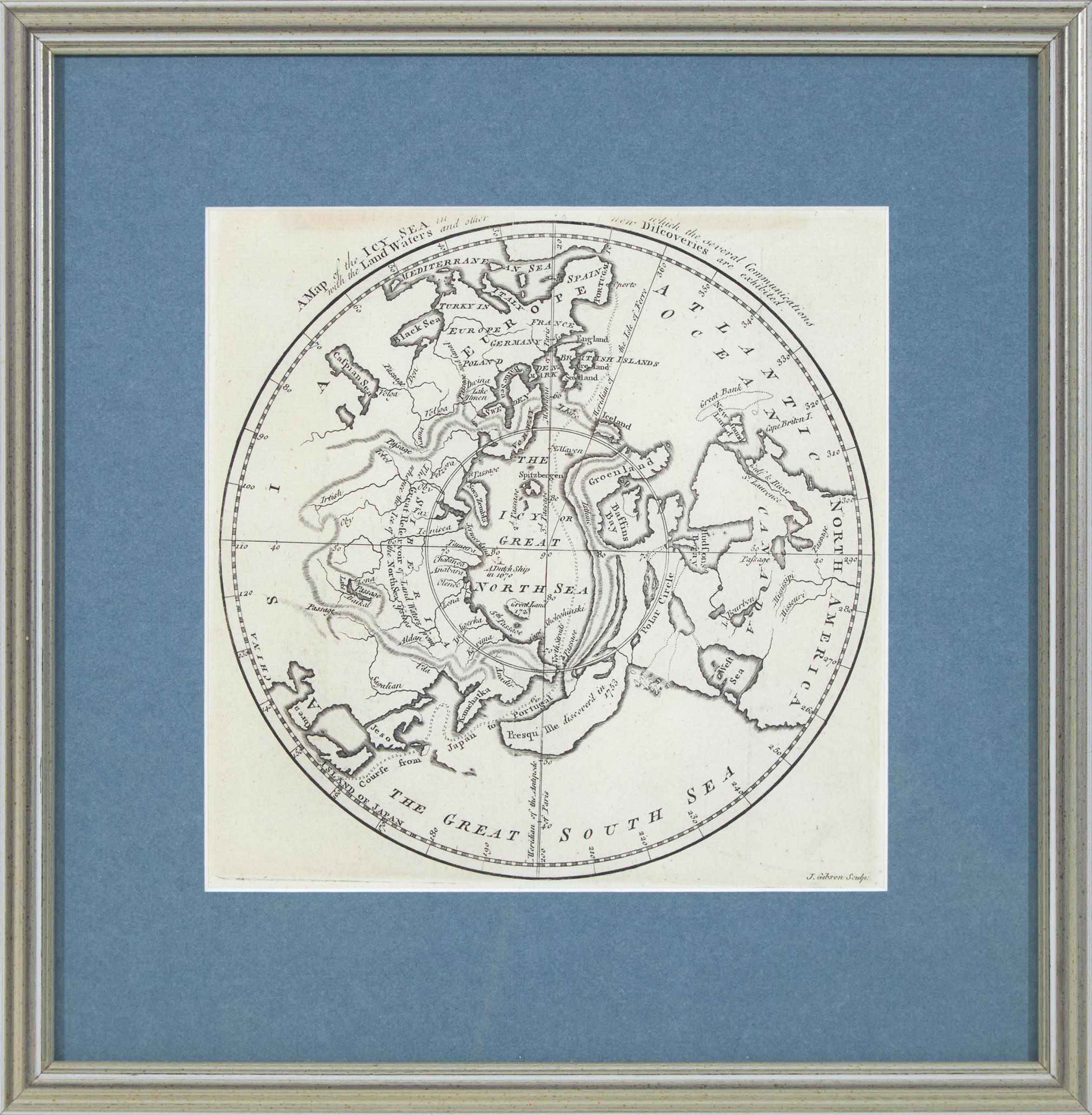 John Gibson - A Map Of The Icy Sea In Which The Several Communications With The Land Waters And Other New Discoveries Are Exhibited