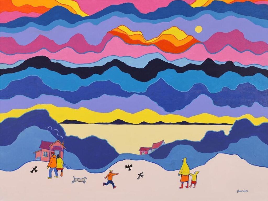 Ted Harrison (1926-2015) - A Day In The Village; 1995