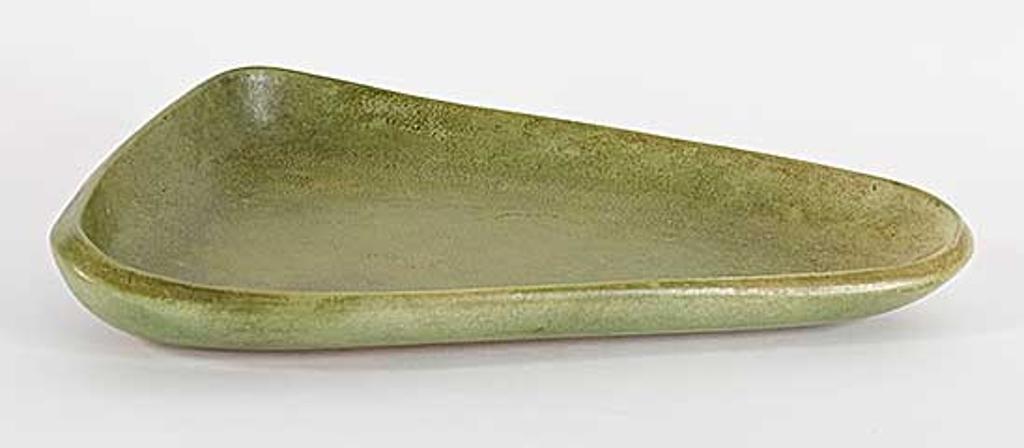 Luke Orton Lindoe (1913-1998) - Untitled - Olive Triangular Platter