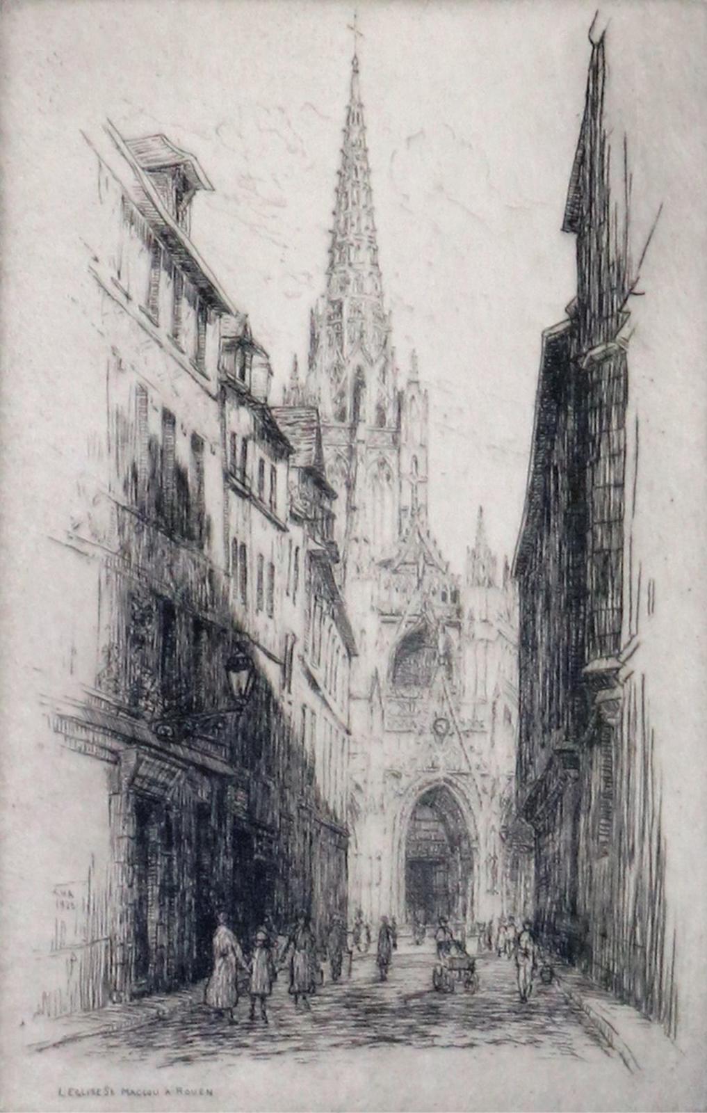 Caroline Helena Armington (1875-1939) - Leglise St. Maclou A Rouen; 1920