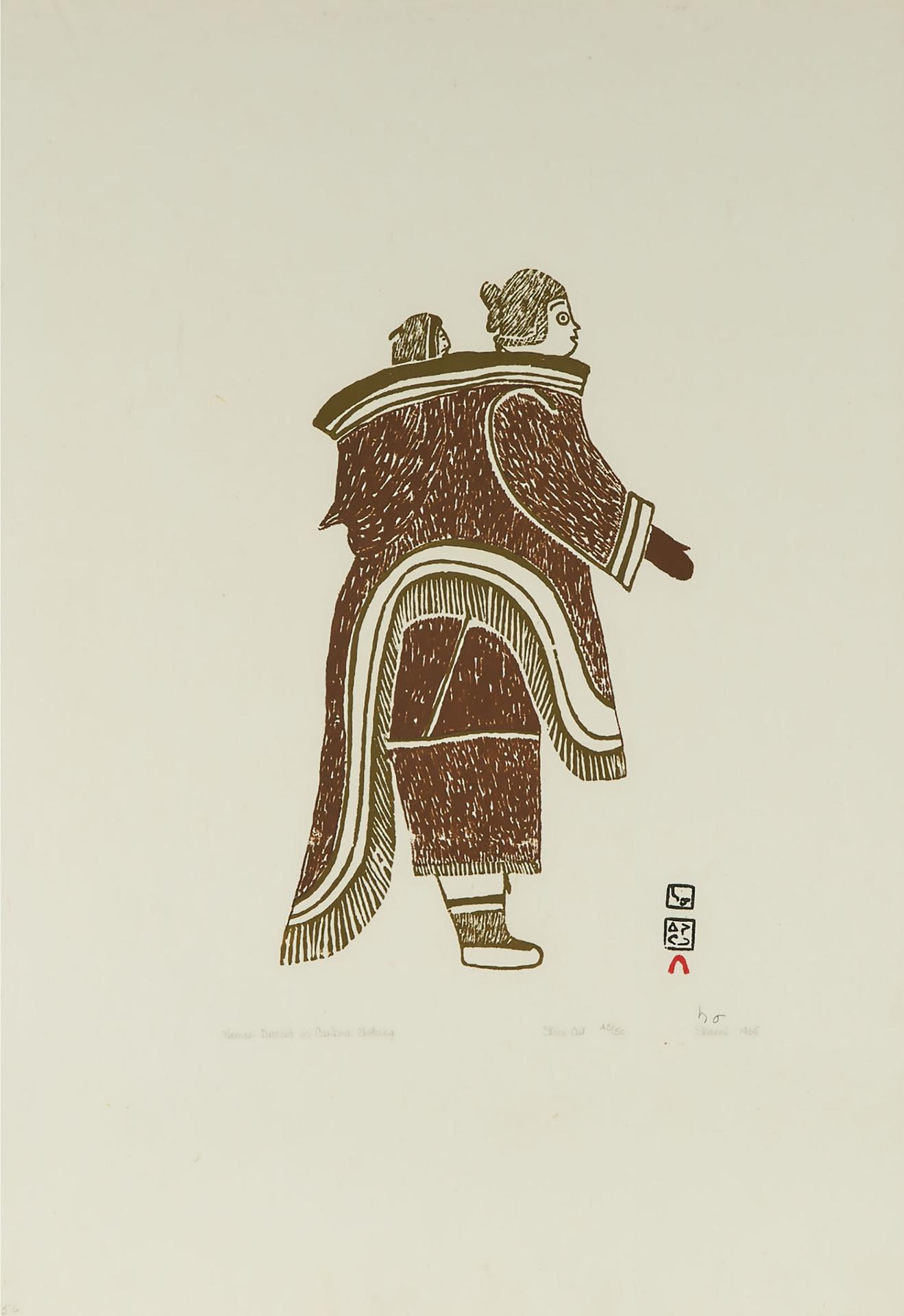 Sharni Pootoogook (1922-2003) - Woman Dressed In Caribou Clothing, 1965