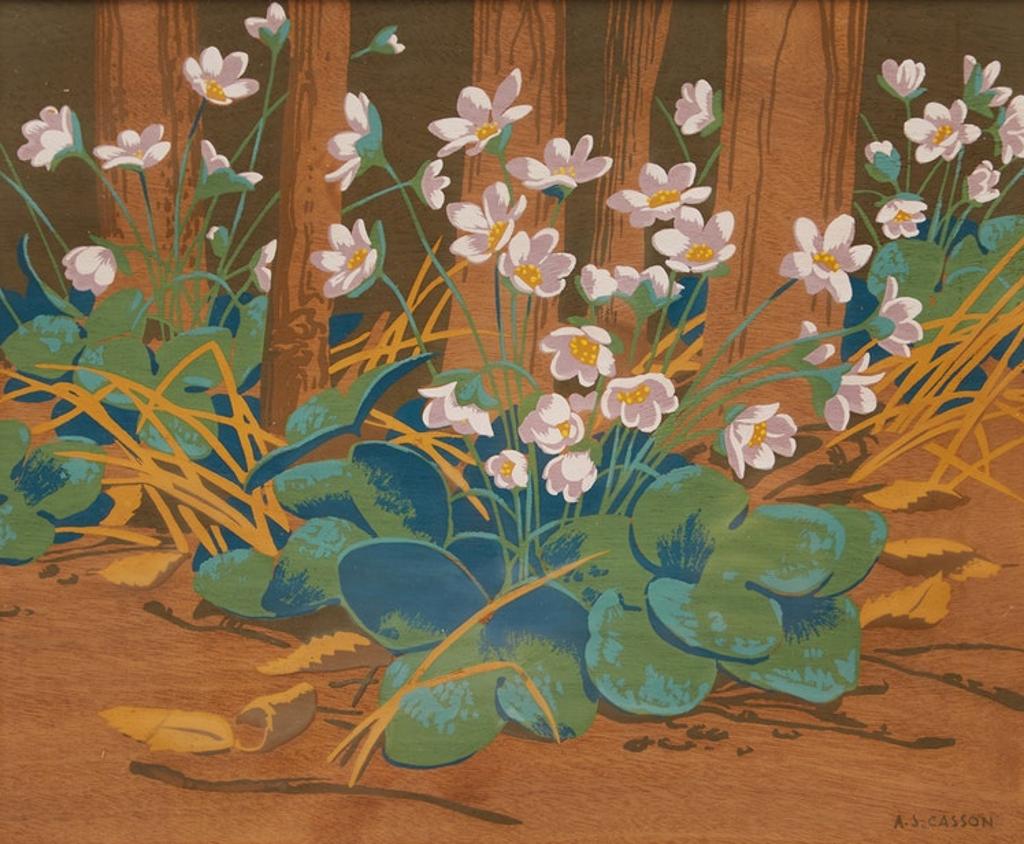 Alfred Joseph (A.J.) Casson (1898-1992) - Hepatica Flowers