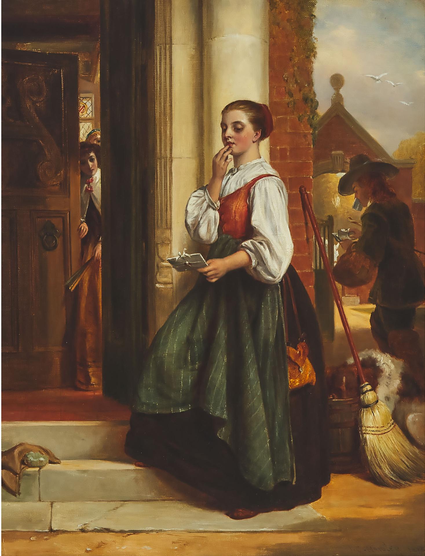 John Calcott Horsley - A Maid In Waiting, 1875